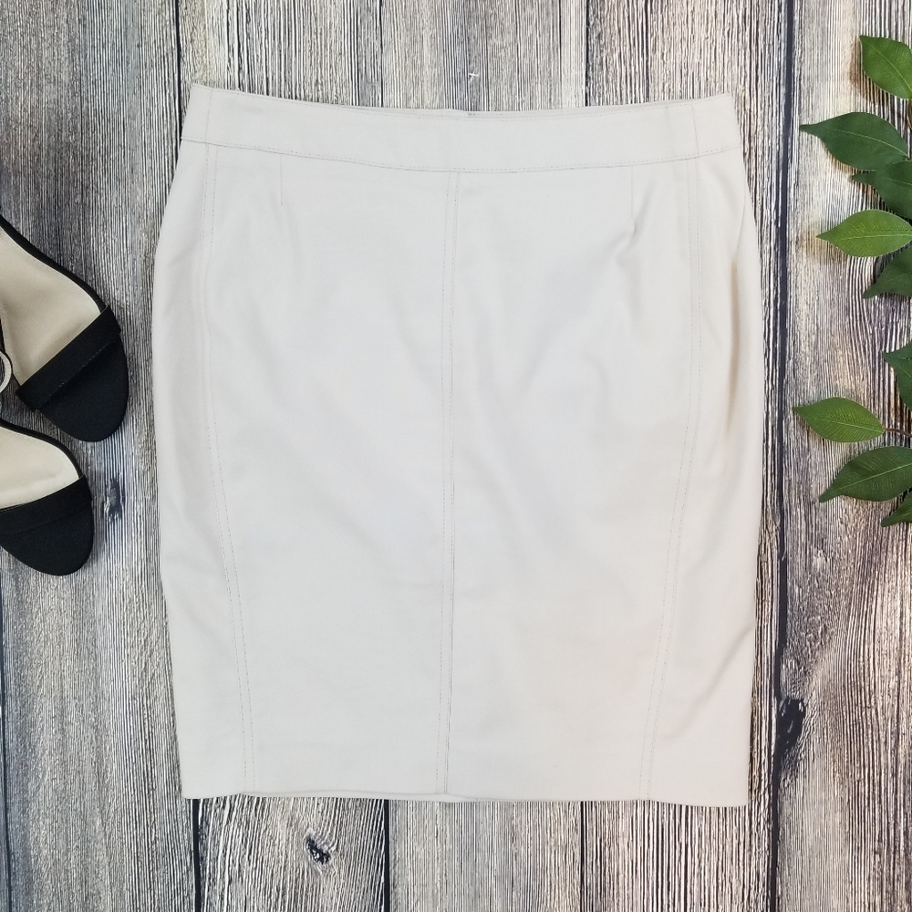 Akris Punto Cotton Cream Skirt